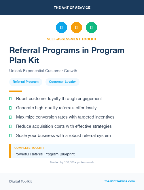 Referral Programs in Program Plan Kit