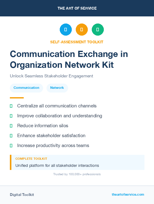 Communication Exchange in Organization Network Kit