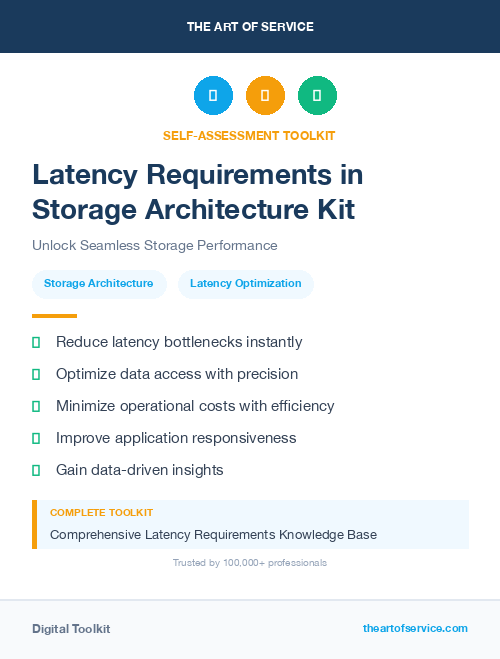 Latency Requirements in Storage Architecture Kit