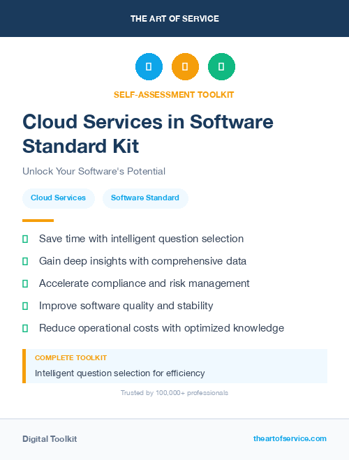 Cloud Services in Software Standard Kit