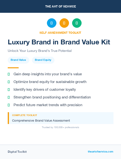Luxury Brand in Brand Value Kit