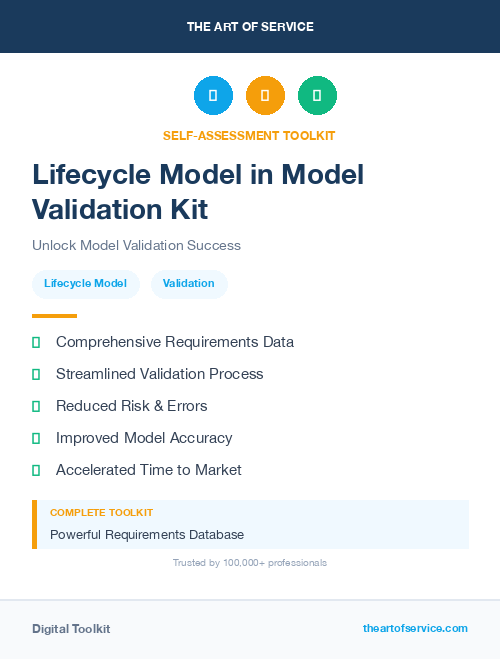 Lifecycle Model in Model Validation Kit
