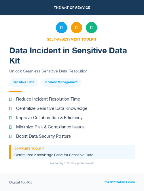 Data Incident in Sensitive Data Kit