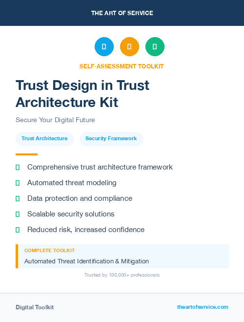 Trust Design in Trust Architecture Kit