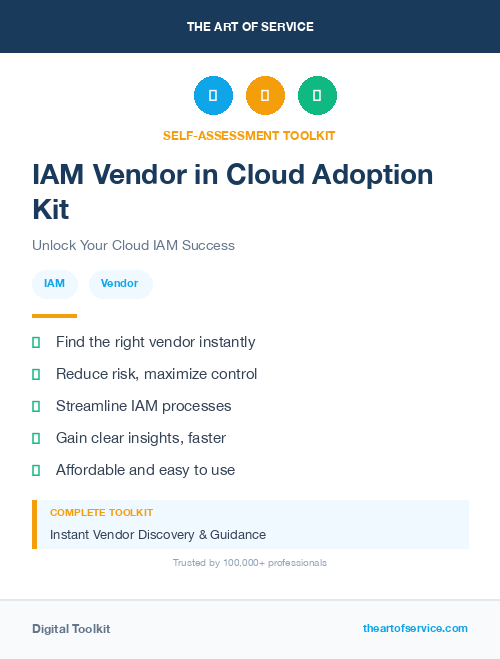 IAM Vendor in Cloud Adoption Kit