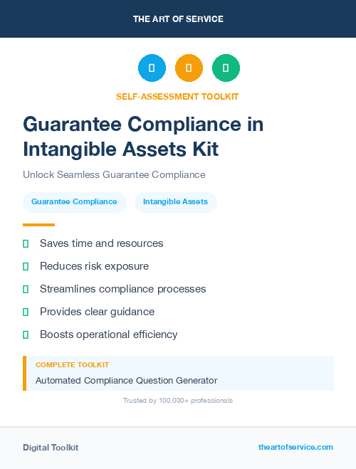 Guarantee Compliance in Intangible Assets Kit