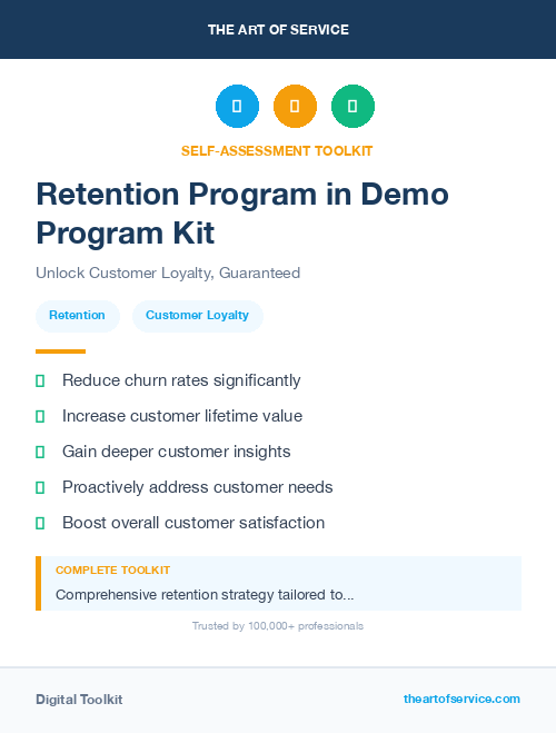 Retention Program in Demo Program Kit