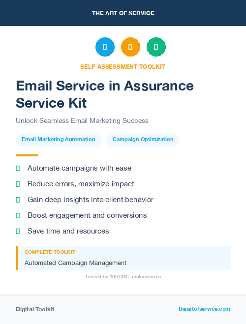 Email Service in Assurance Service Kit