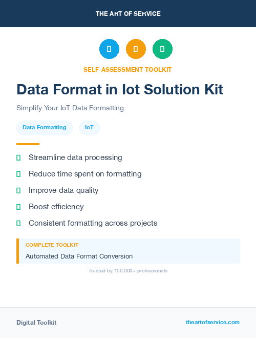 Data Format in Iot Solution Kit