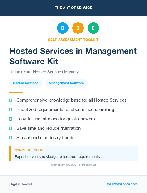 Hosted Services in Management Software Kit