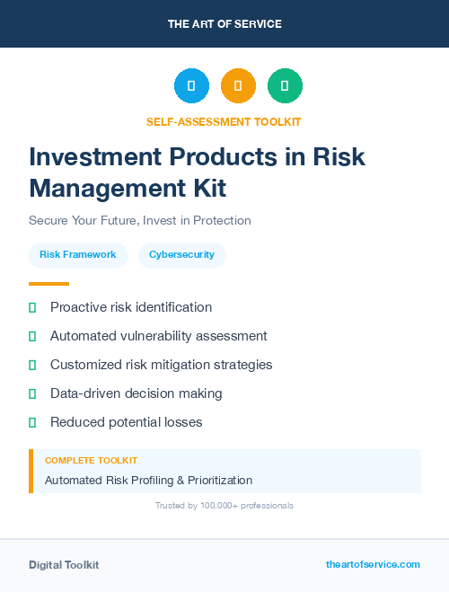 Investment Products in Risk Management Kit