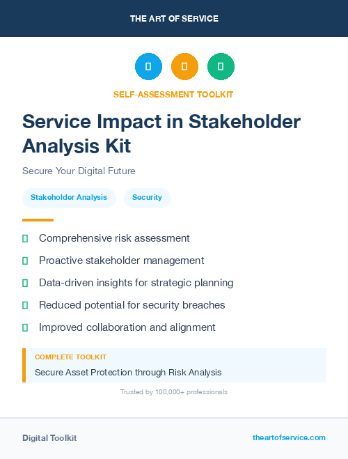 Service Impact in Stakeholder Analysis Kit