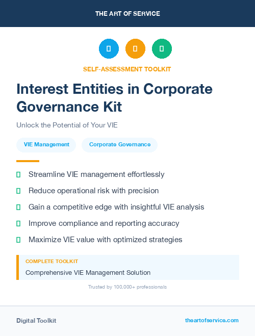 Interest Entities in Corporate Governance Kit