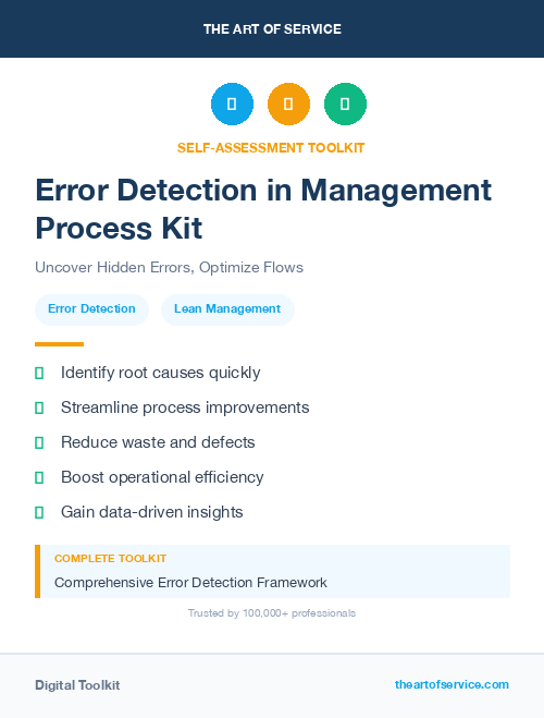 Error Detection in Management Process Kit