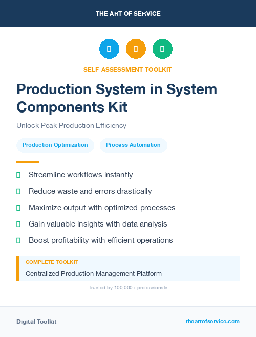 Production System in System Components Kit