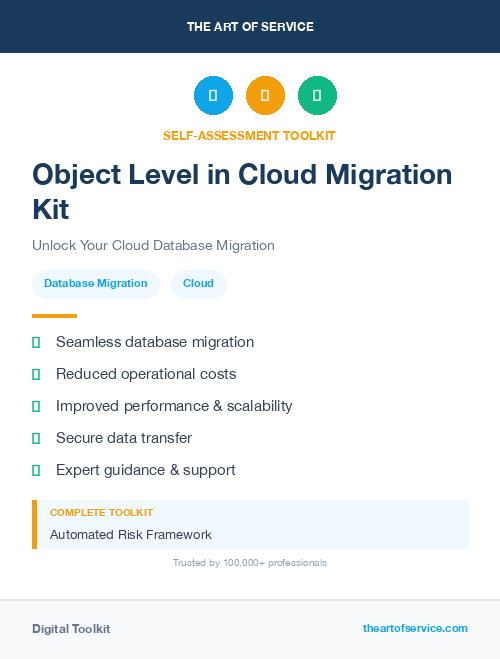 Object Level in Cloud Migration Kit