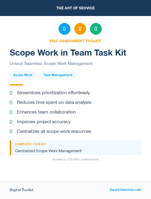 Scope Work in Team Task Kit