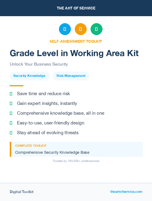Grade Level in Working Area Kit