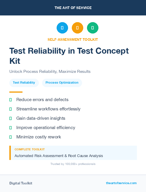 Test Reliability in Test Concept Kit