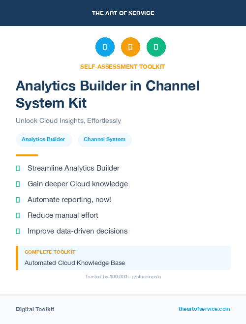 Analytics Builder in Channel System Kit