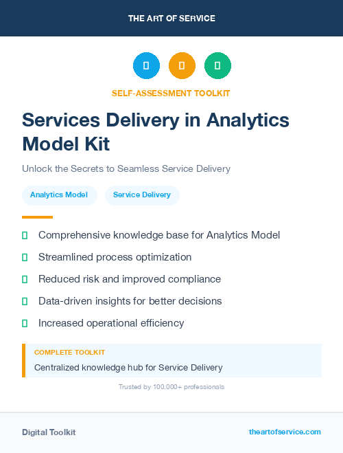 Services Delivery in Analytics Model Kit