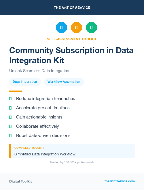 Community Subscription in Data Integration Kit