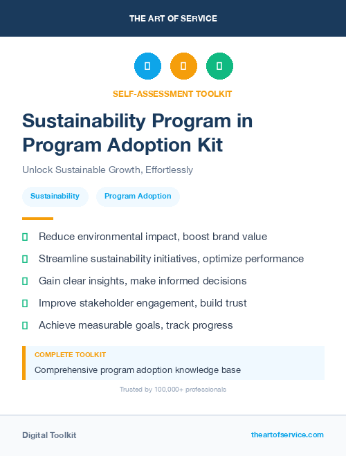 Sustainability Program in Program Adoption Kit
