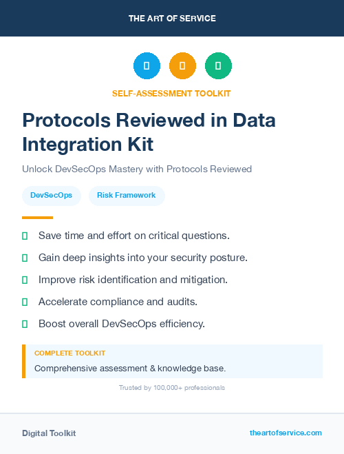 Protocols Reviewed in Data Integration Kit