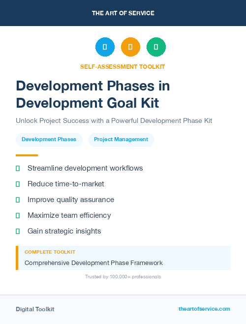 Development Phases in Development Goal Kit