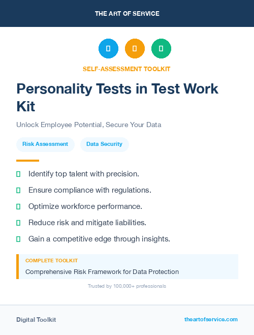 Personality Tests in Test Work Kit