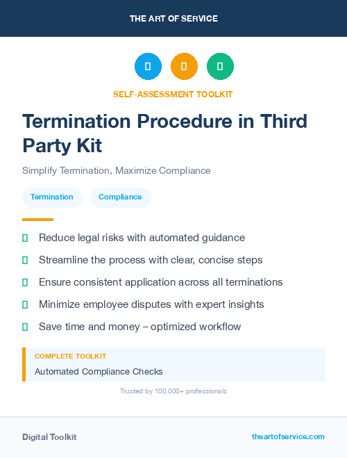 Termination Procedure in Third Party Kit