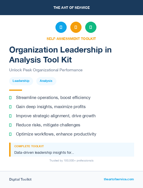 Organization Leadership in Analysis Tool Kit