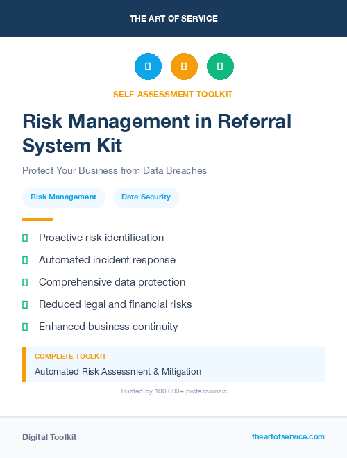 Risk Management in Referral System Kit