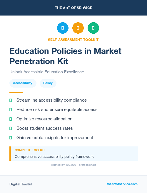 Education Policies in Market Penetration Kit