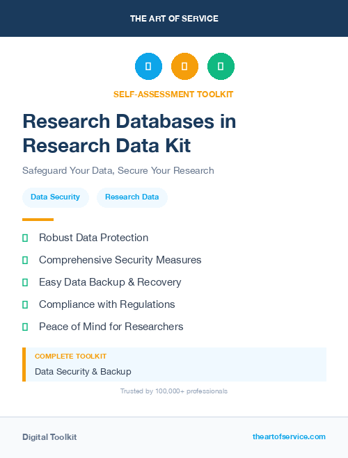 Research Databases in Research Data Kit