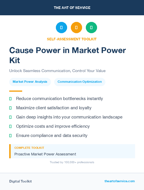 Cause Power in Market Power Kit