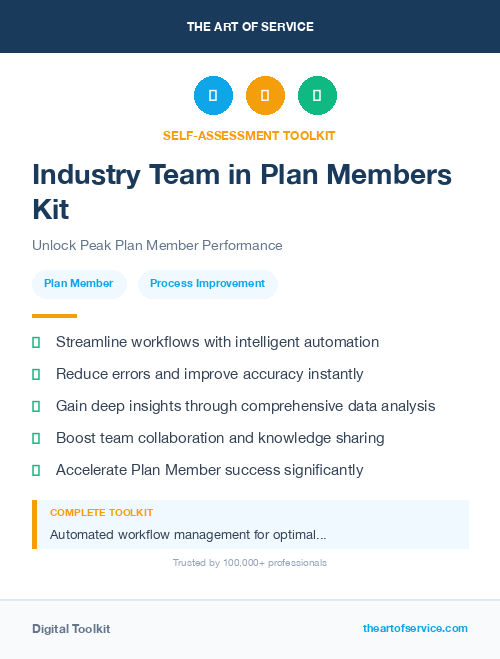 Industry Team in Plan Members Kit