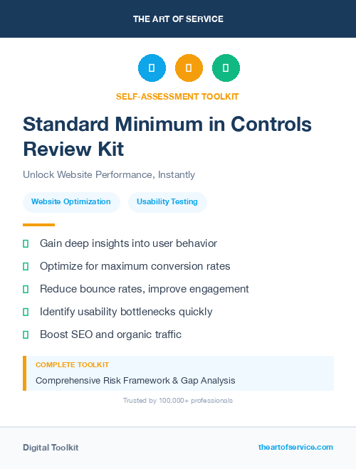 Standard Minimum in Controls Review Kit