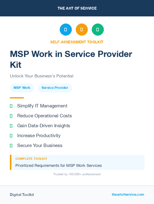 MSP Work in Service Provider Kit