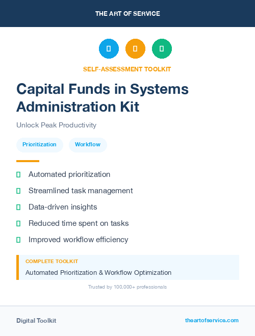 Capital Funds in Systems Administration Kit