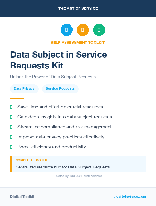 Data Subject in Service Requests Kit