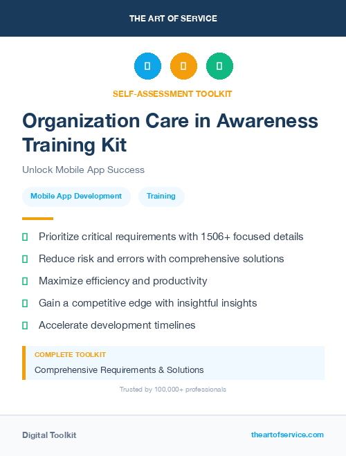 Organization Care in Awareness Training Kit