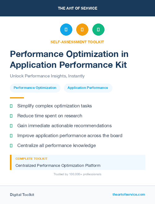 Performance Optimization in Application Performance Kit