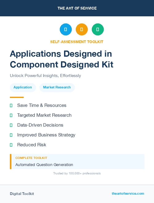 Applications Designed in Component Designed Kit