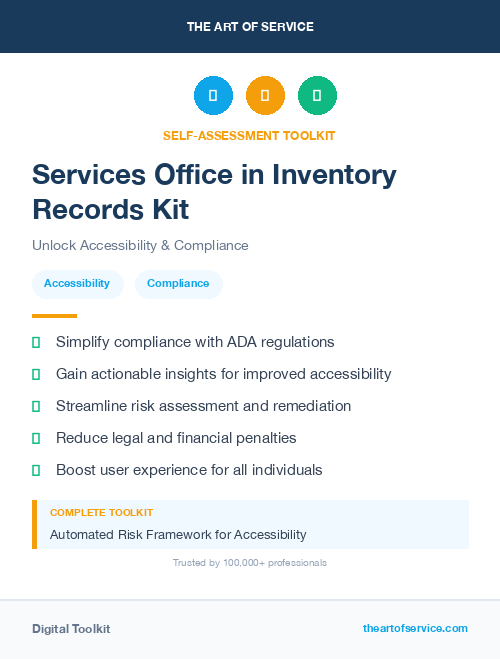 Services Office in Inventory Records Kit