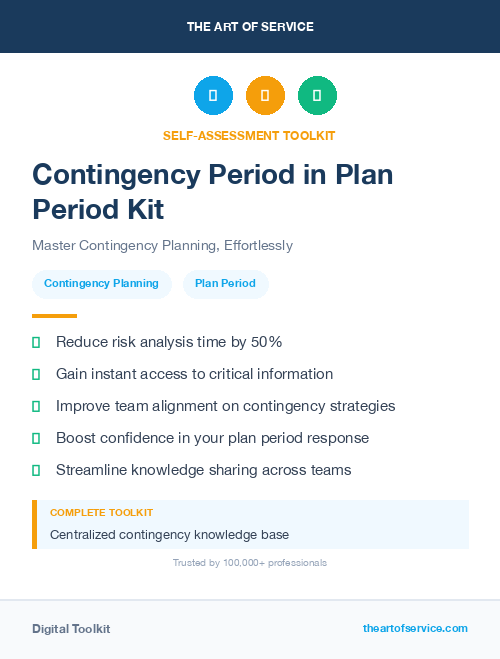 Contingency Period in Plan Period Kit
