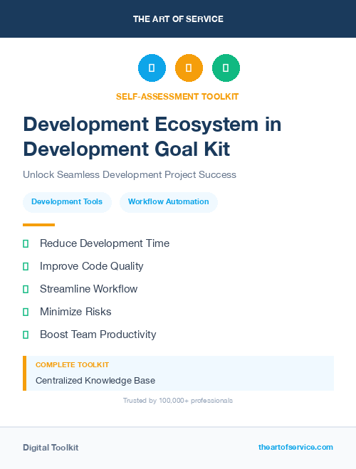 Development Ecosystem in Development Goal Kit
