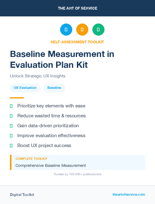 Baseline Measurement in Evaluation Plan Kit