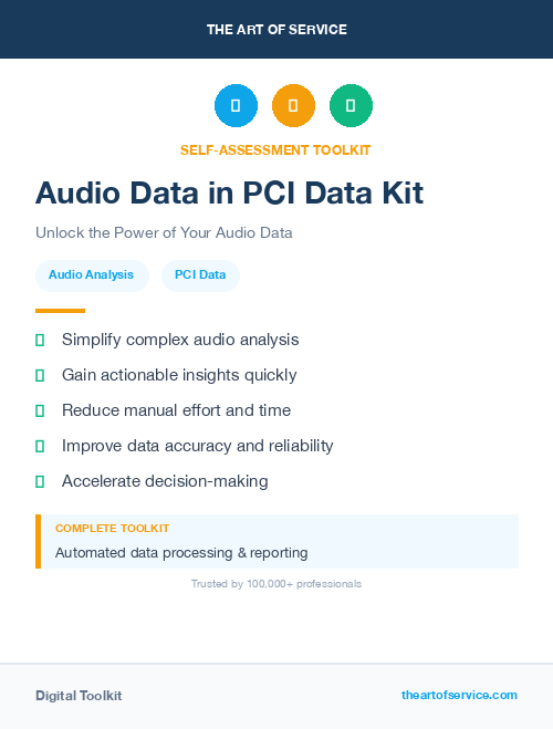 Audio Data in PCI Data Kit