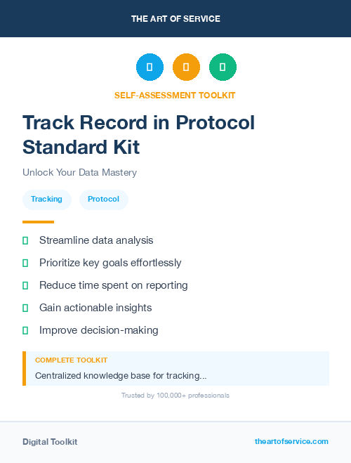 Track Record in Protocol Standard Kit
